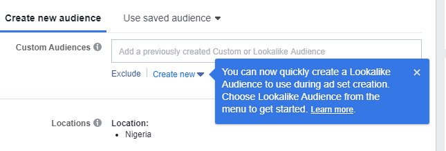 facebook campaign custom audience