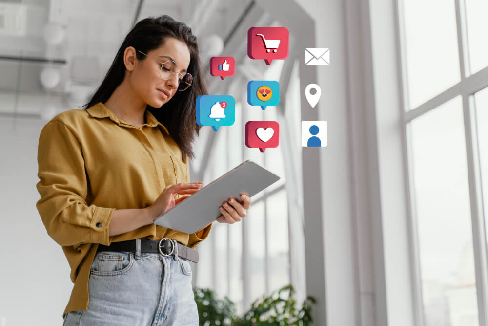 digital marketing for beginners in 2025 - A lady reading through a notepad