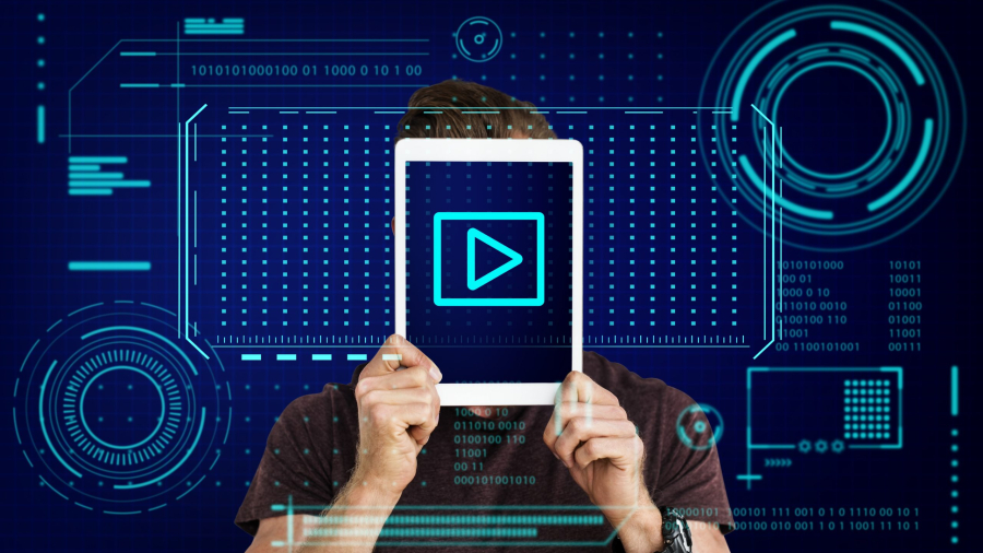 Play Button Media Player Podcast Graphic